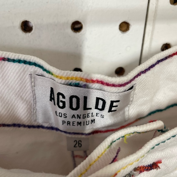 AGOLDE Jaden Cut Off Short in White Space - Picture 4 of 4